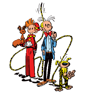 Pips, Spirou, Fantsio, und das Marsupilami