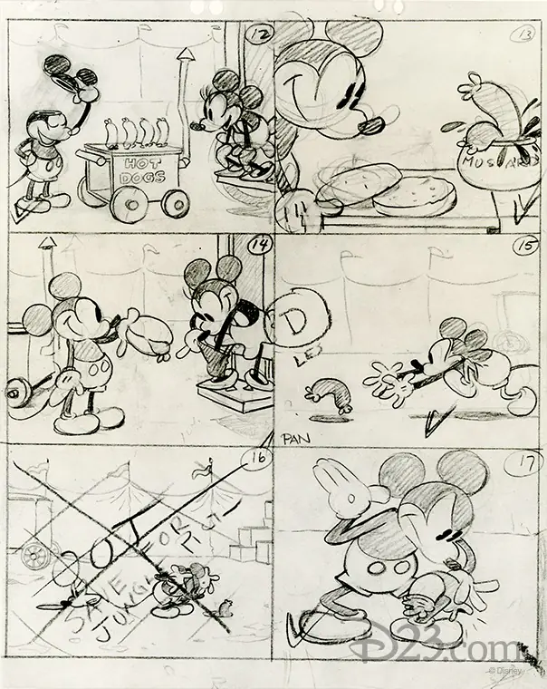 Frühe Micky Maus-Skizzen